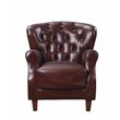 ACME Brancaster Accent Chair in Vintage Brown & Aluminum