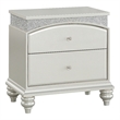 ACME Maverick 2-Drawer Wooden Nightstand in White Platinum