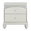 ACME Maverick 2-Drawer Wooden Nightstand in White Platinum