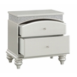 ACME Maverick 2-Drawer Wooden Nightstand in White Platinum