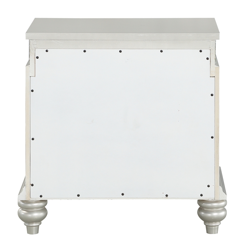 ACME Maverick 2-Drawer Wooden Nightstand in White Platinum