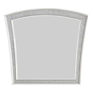 ACME Maverick Wooden Mirror in White Platinum