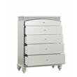 ACME Maverick 5-Drawer Wooden Chest in White Platinum