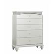 ACME Maverick 5-Drawer Wooden Chest in White Platinum