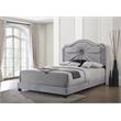 ACME Frankie Queen Bed in Gray Velvet