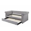 ACME Justice Daybed & Trundle (Twin Size) in Smoke Gray Fabric