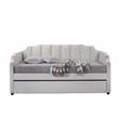 ACME Peridot Daybed & Trundle (Twin Size) in Dove Gray Velvet