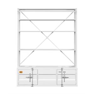 ACME Cargo Bookshelf & Ladder (TV Stand) in White