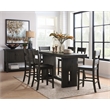 ACME Haddie Wood Counter Height Dining Chair in Distressed Walnut (Set of 2)
