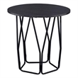ACME Sytira Round Wooden Top End Table in Black
