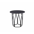 ACME Sytira Round Wooden Top End Table in Black