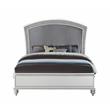 ACME Maverick Queen Upholstered Wooden Panel Bed in White Platinum