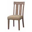 ACME Nathaniel Side Chair (Set-2) in Fabric & Maple