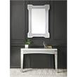 ACME Noralie Wooden Frame Wall Decor Mirror in Mirrored and Faux Diamonds
