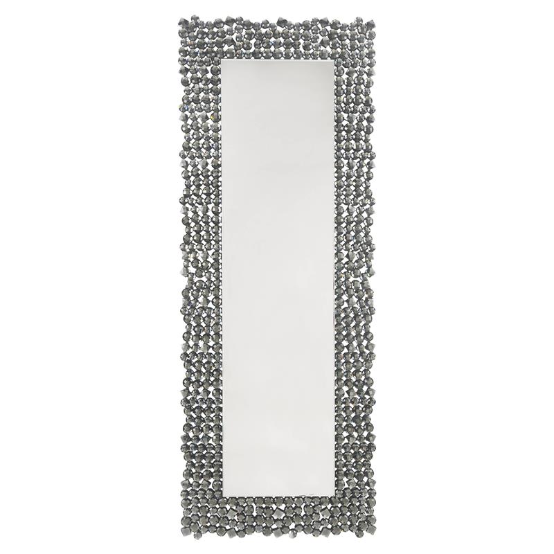 ACME Kachina Wooden Frame Wall Decor Mirror with Faux Gems Trim in Mirrored