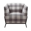 Acme Eben Accent Chair in Pattern Fabric & Cherry