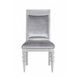 ACME Maverick Fabric Upholstered Side Chair in Platinum Gray Set of 2
