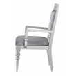 ACME Maverick Fabric Upholstered Arm Chair in Platinum Gray Set of 2