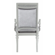 ACME Maverick Fabric Upholstered Arm Chair in Platinum Gray Set of 2