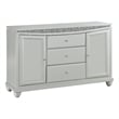 ACME Maverick 3-Drawer Wooden Server with 2 Doors in Platinum White