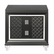 Acme Sawyer 2-Drawer Wooden Nightstand in Metallic Gray
