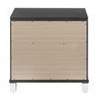 Acme Sawyer 2-Drawer Wooden Nightstand in Metallic Gray