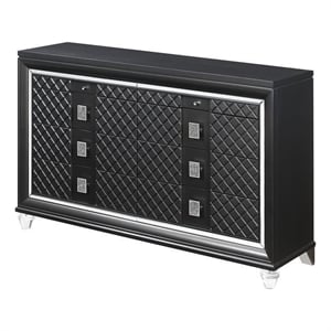 Acme Sawyer 8-Drawer Wooden Dresser in Metallic Gray