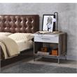 ACME Cistus Wooden Accent Table in Weathered Gray Oak and White