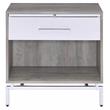 ACME Cistus Wooden Accent Table in Weathered Gray Oak and White