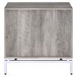 ACME Cistus Wooden Accent Table in Weathered Gray Oak and White
