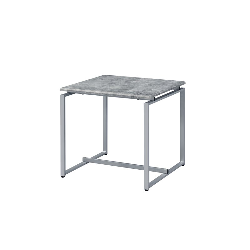 ACME Kersey 3-Piece Rectangular Wooden Coffee and End Table Set in Gray