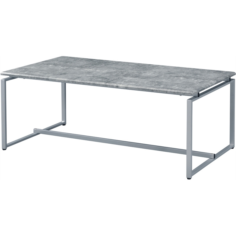 ACME Kersey 3-Piece Rectangular Wooden Coffee and End Table Set in Gray