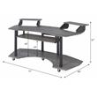 ACME Eleazar Wooden Music Recording Studio Desk in Black Oak