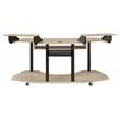 ACME Eleazar Wooden 3-Shelf Music Recording Studio Desk in Natural Oak