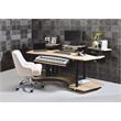 ACME Eleazar Wooden 4-Shelf Music Recording Studio Desk in Natural Oak