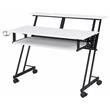 ACME Suitor Wooden Top Music Recording Studio Desk in White and Black