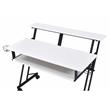 ACME Suitor Wooden Top Music Recording Studio Desk in White and Black