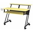 ACME Suitor Wooden Top Music Recording Studio Desk in Yellow and Black