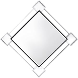 ACME Asbury Metal Frame Wall Accent Mirror in Mirrored and Chrome