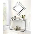 ACME Asbury Metal Frame Wall Accent Mirror in Mirrored and Chrome