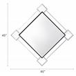 ACME Asbury Metal Frame Wall Accent Mirror in Mirrored and Chrome