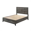 Valdemar Eastern King Bed with Storage in Weathered Gray