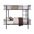 ACME Deliz Metal Frame Twin/Twin Bunk Bed in Sandy Gray