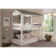 Acme Furniture Darlene Farmhouse Wood Twin over Twin Bunk Bed in Rustic White