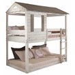 Acme Furniture Darlene Farmhouse Wood Twin over Twin Bunk Bed in Rustic White