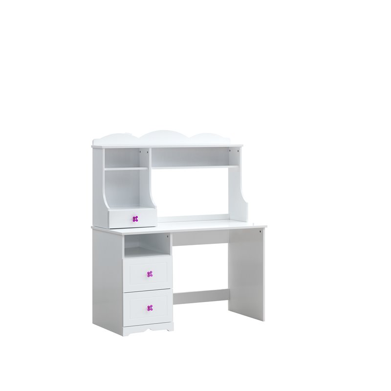 Meyer Twin/Full Bunk Bed with Storage Ladder and Drawers in White