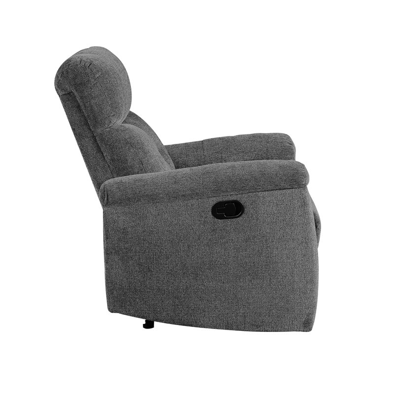 ACME Treyton Tufted Upholstered Motion Loveseat  in Gray Chenille
