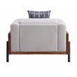ACME Pelton Fabric Loose Back Chair with 1 Pillow in Walnut