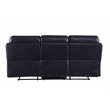 ACME Aashi Leather-Gel Horizontal Tufted Motion Reclining Sofa in Navy