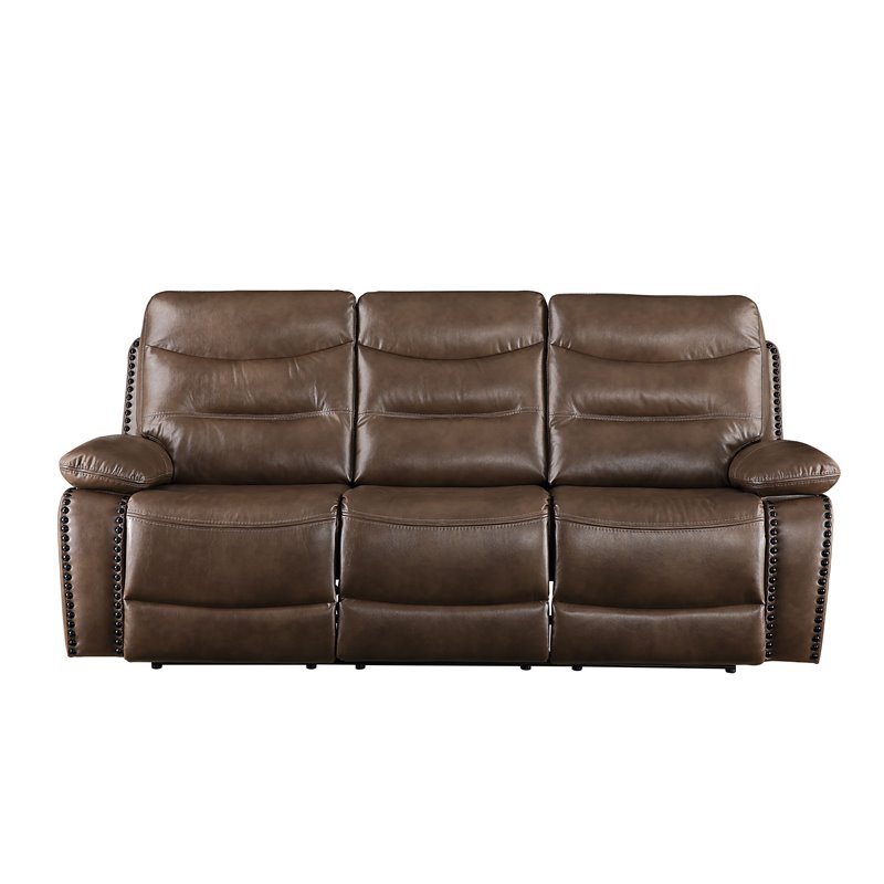 Aashi Sofa (Motion) in Brown Leather-Gel Match